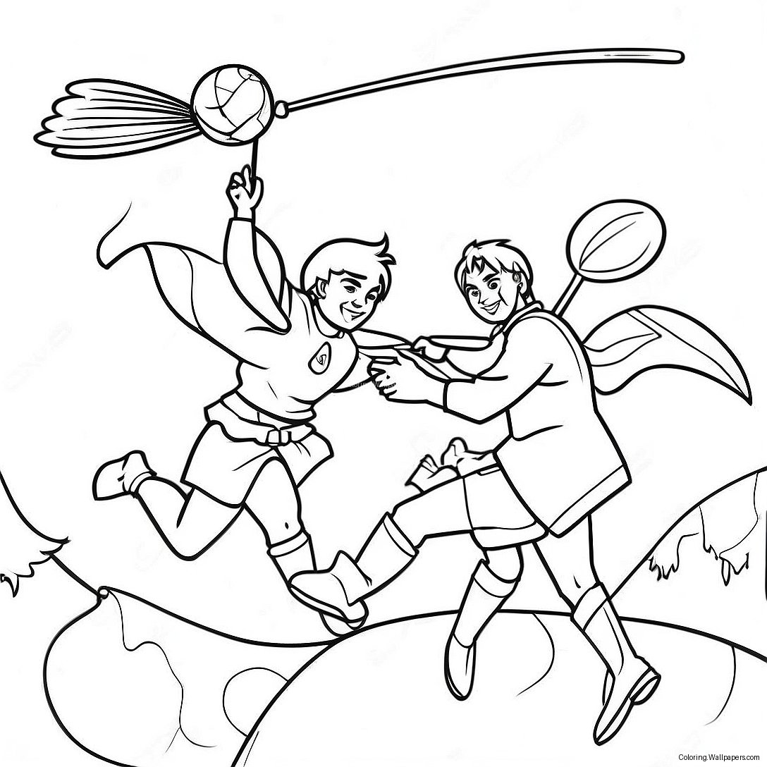 Charmantes Quidditch-Spiel Ausmalbild 27914