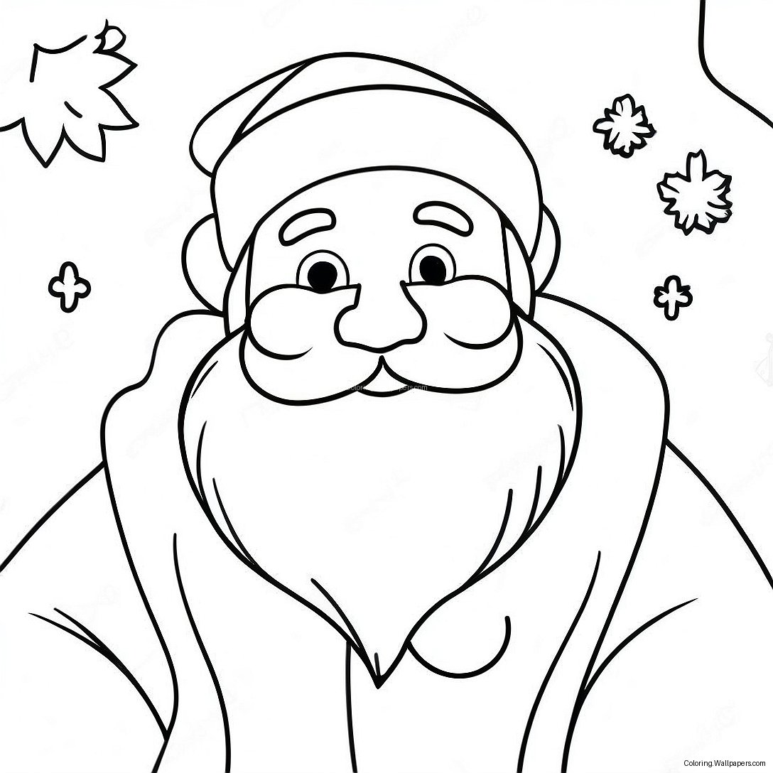 Charmantes Vintage Weihnachtsmann Ausmalbild 8437