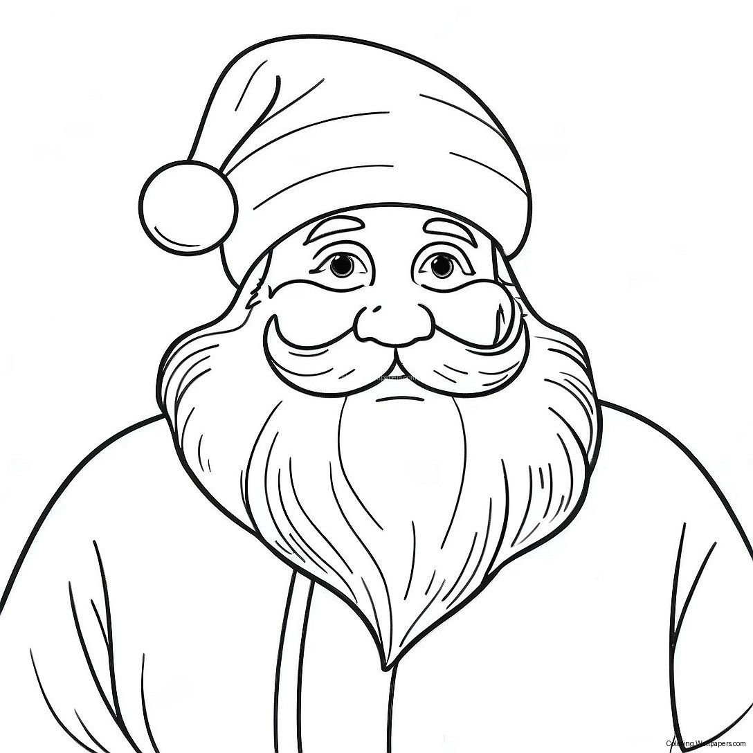 Charming Vintage Santa Claus Coloring Page 8438