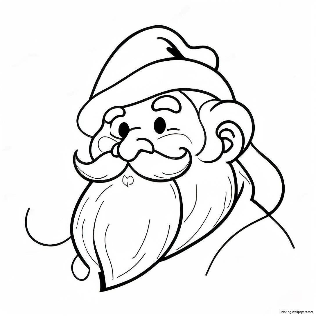 Charming Vintage Santa Claus Coloring Page 8440