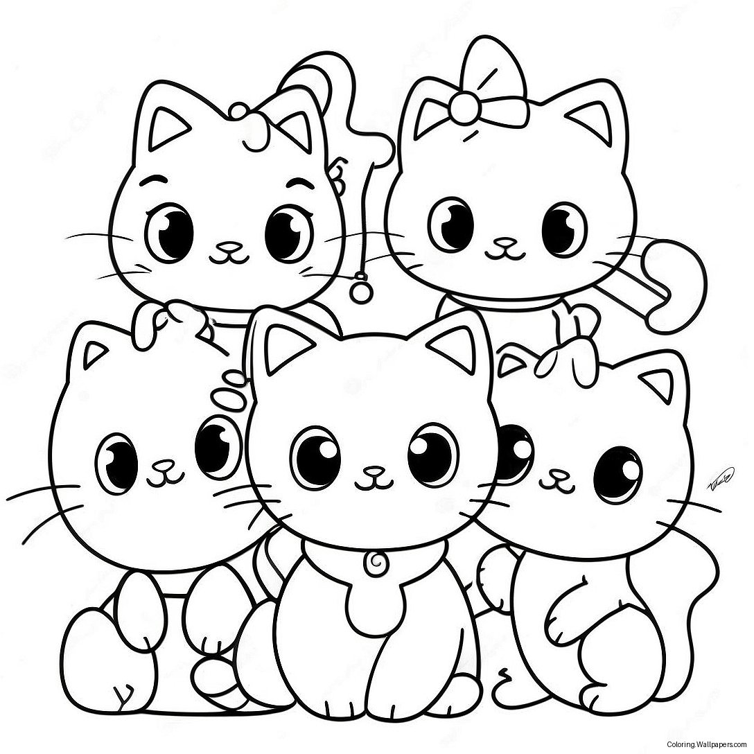 Charmmy Kitty With Friends Coloring Page 54926