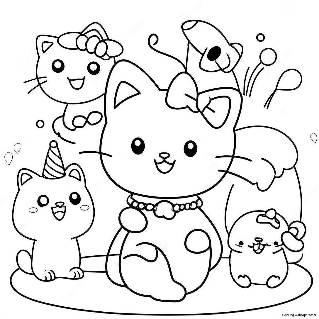 Charmmy Kitty With Friends Coloring Page 54927