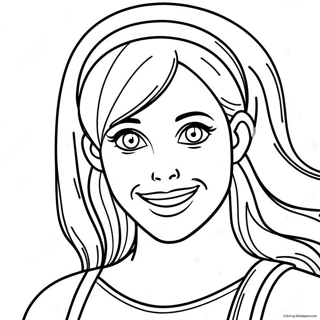 Cheerful Ashley Coloring Page 39957