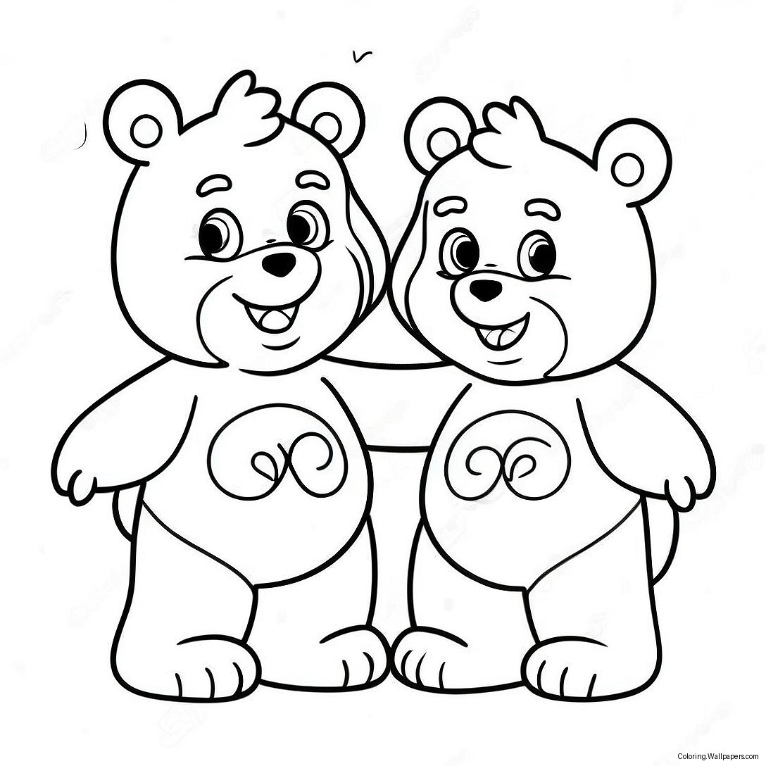 Page À Colorier Cousins Des Care Bears Joyeux 24818