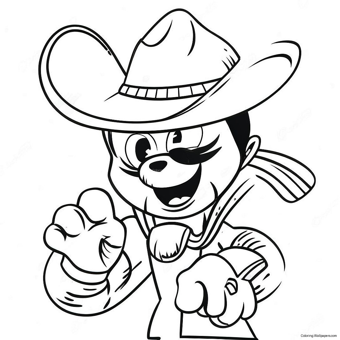 Cheerful Dallas Cowboys Mascot Coloring Page 28399