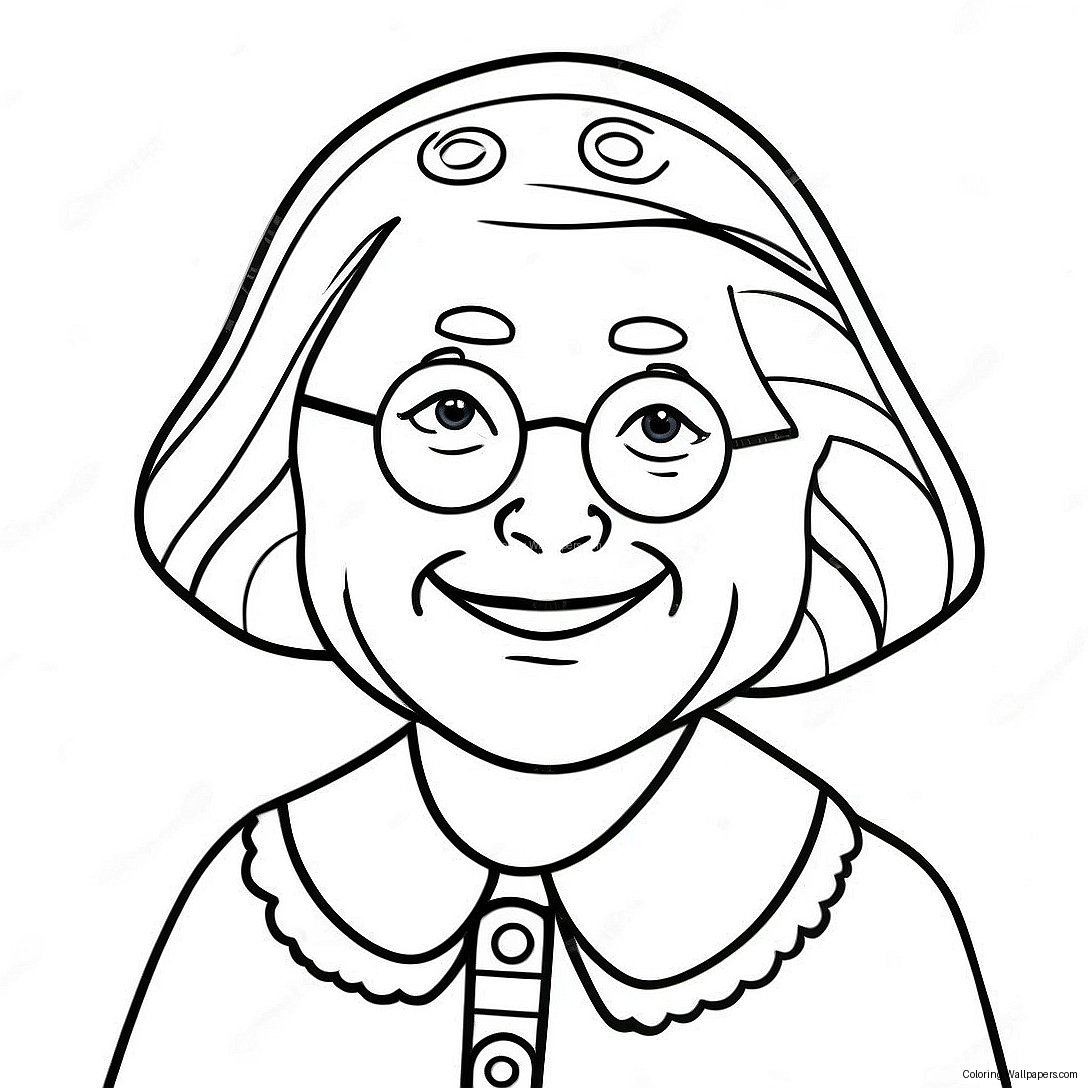 Cheerful Get Well Soon Grandma Coloring Page 41229