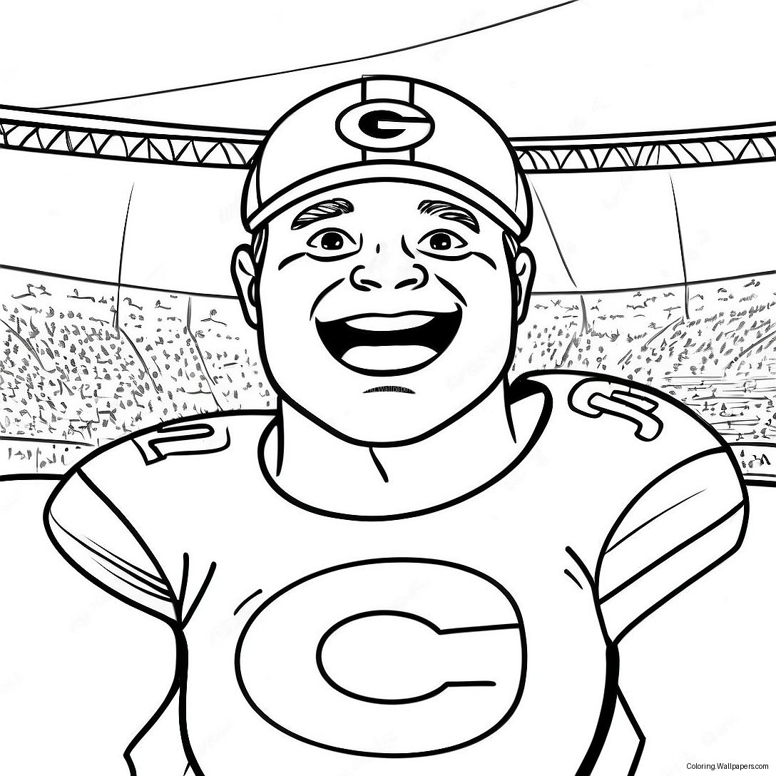 Página Para Colorir De Torcedor Alegre Do Green Bay Packers 3578