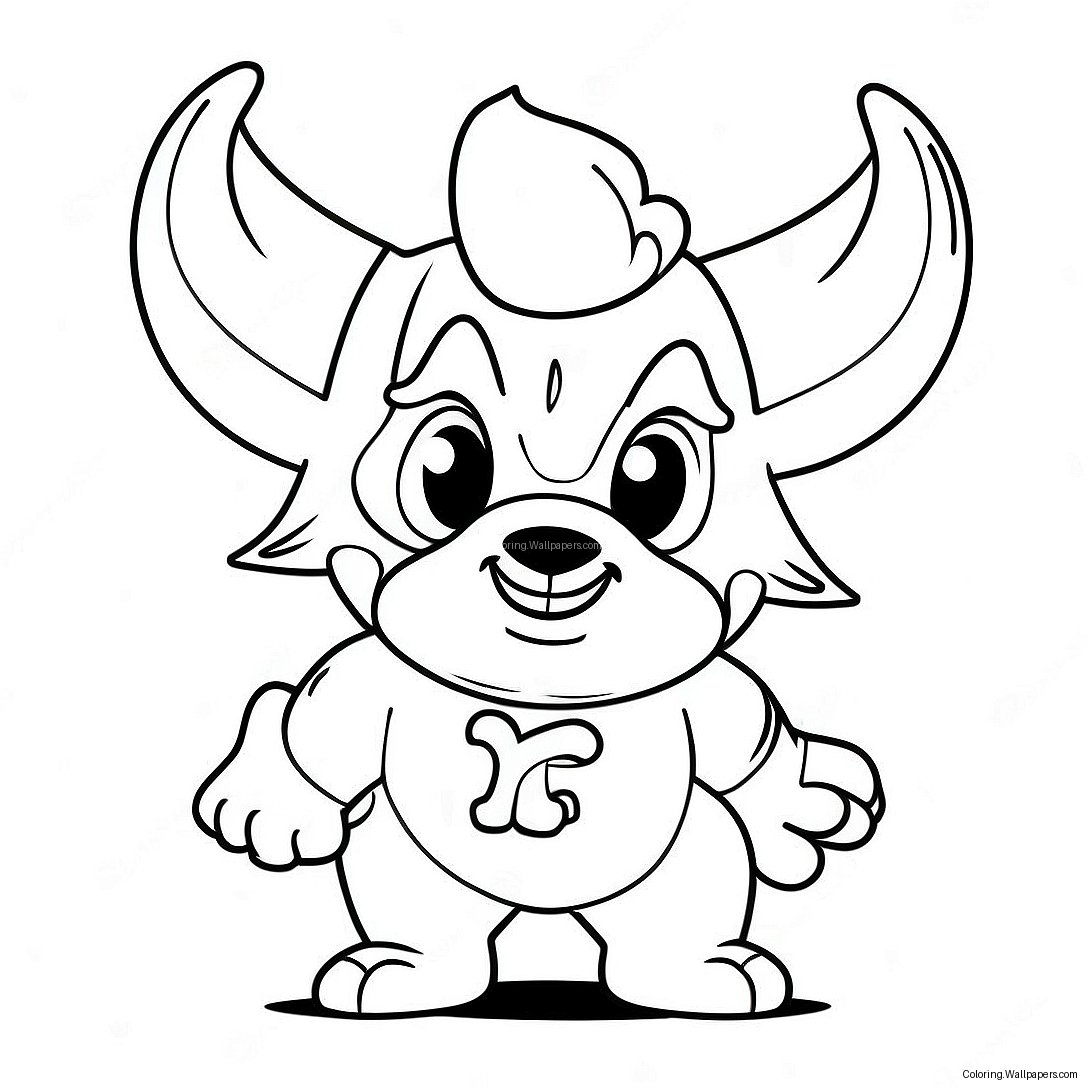 Cheerful Houston Texans Mascot Coloring Page 22540