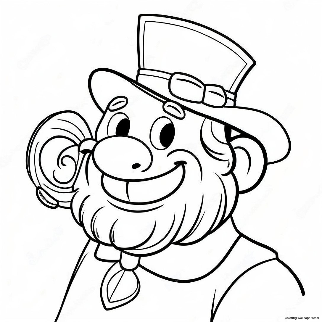 Página Para Colorir De Um Leprechaun Alegre 6976