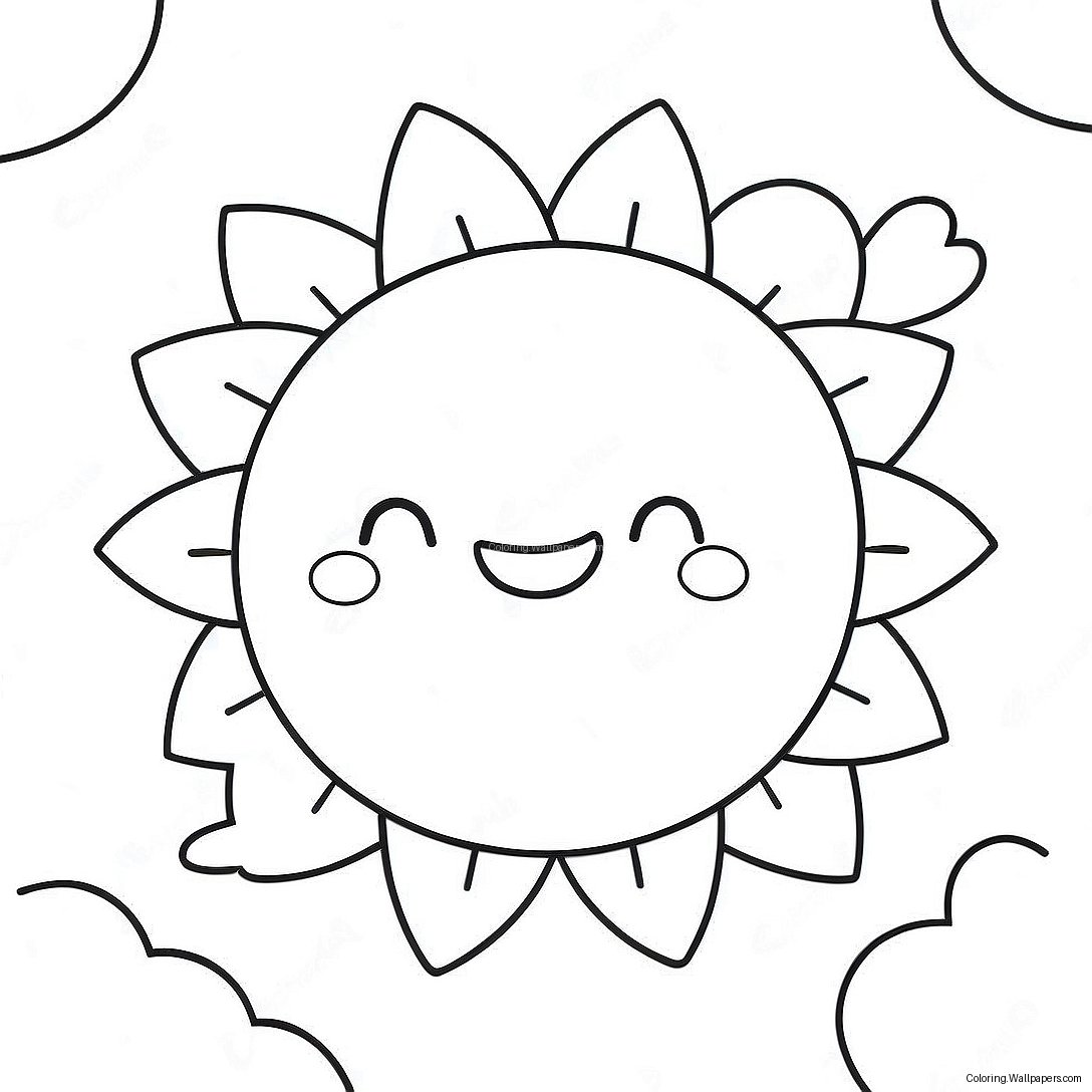 Cheerful Sunshine Coloring Page 30773