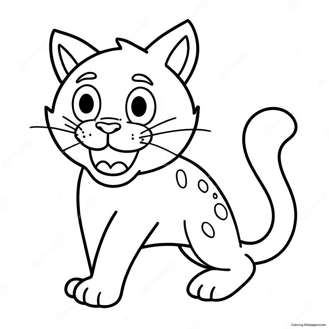 Página Para Colorir Do Wildcat Alegre Da Universidade De Kentucky 44943