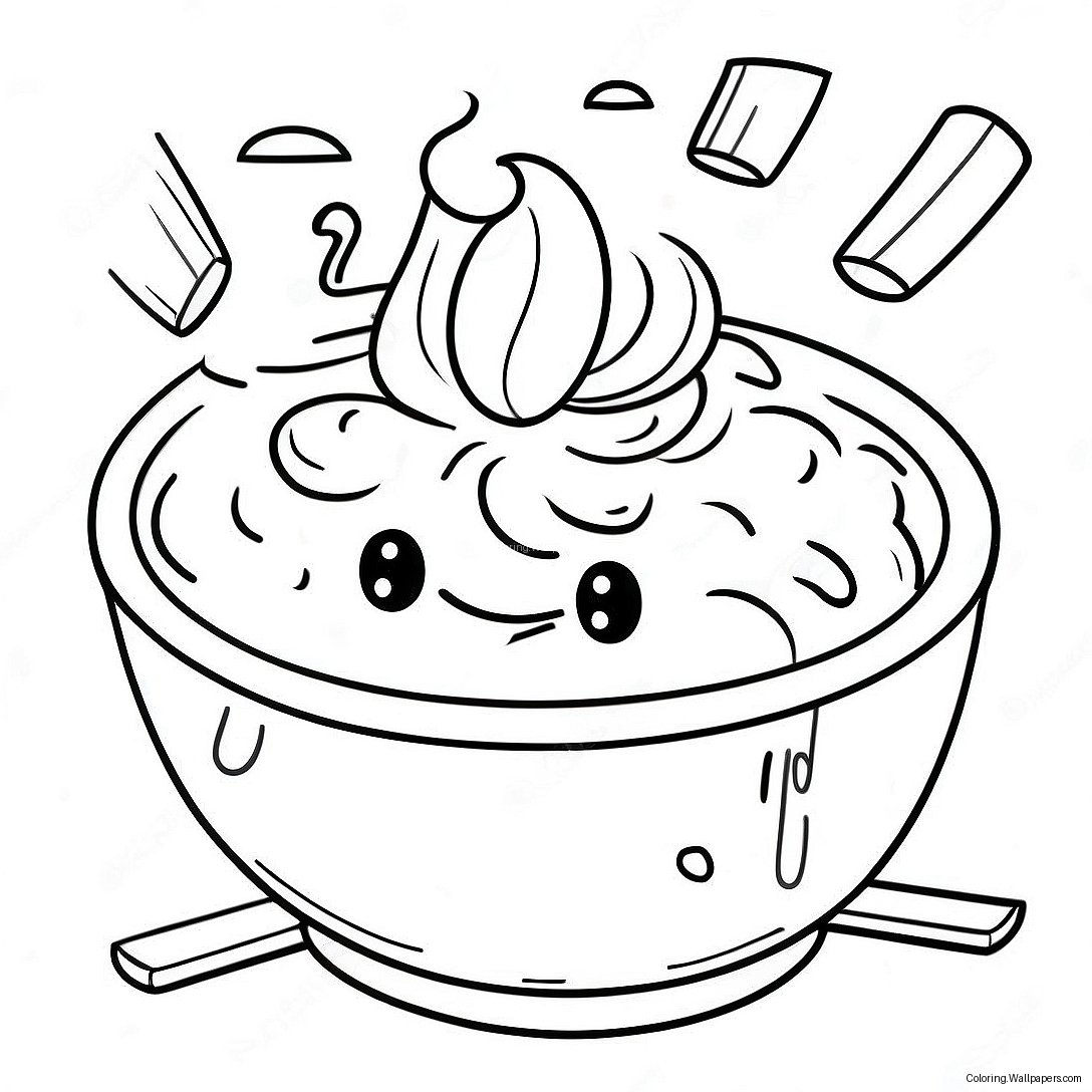 Cheesy Mac And Cheese Bowl Coloring Page 45053