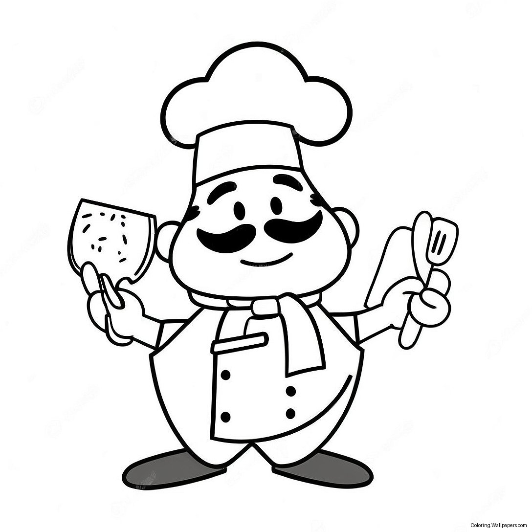 Chef Kleurplaat 19860