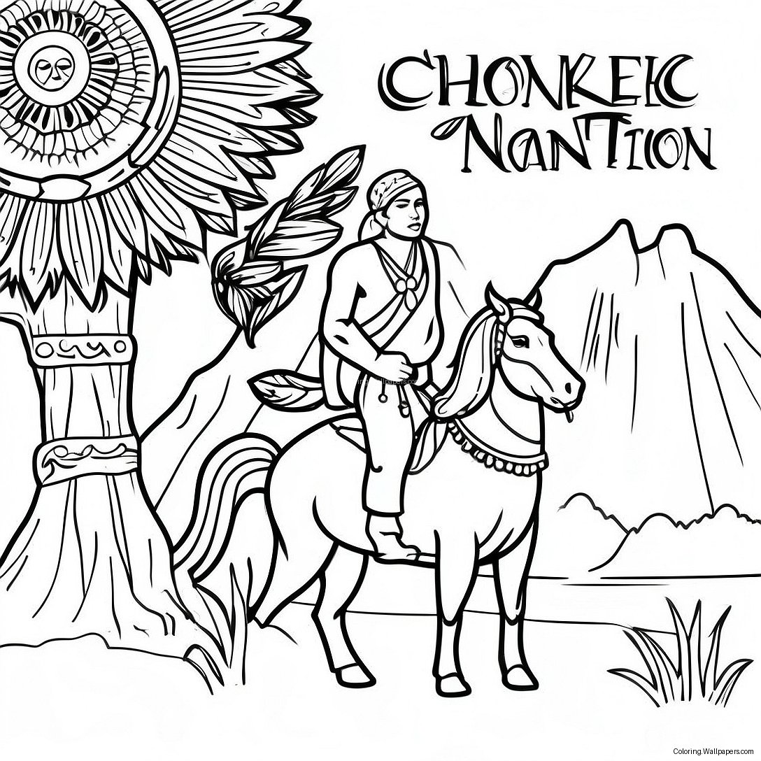 Ausmalbild Der Cherokee-Nation 31489