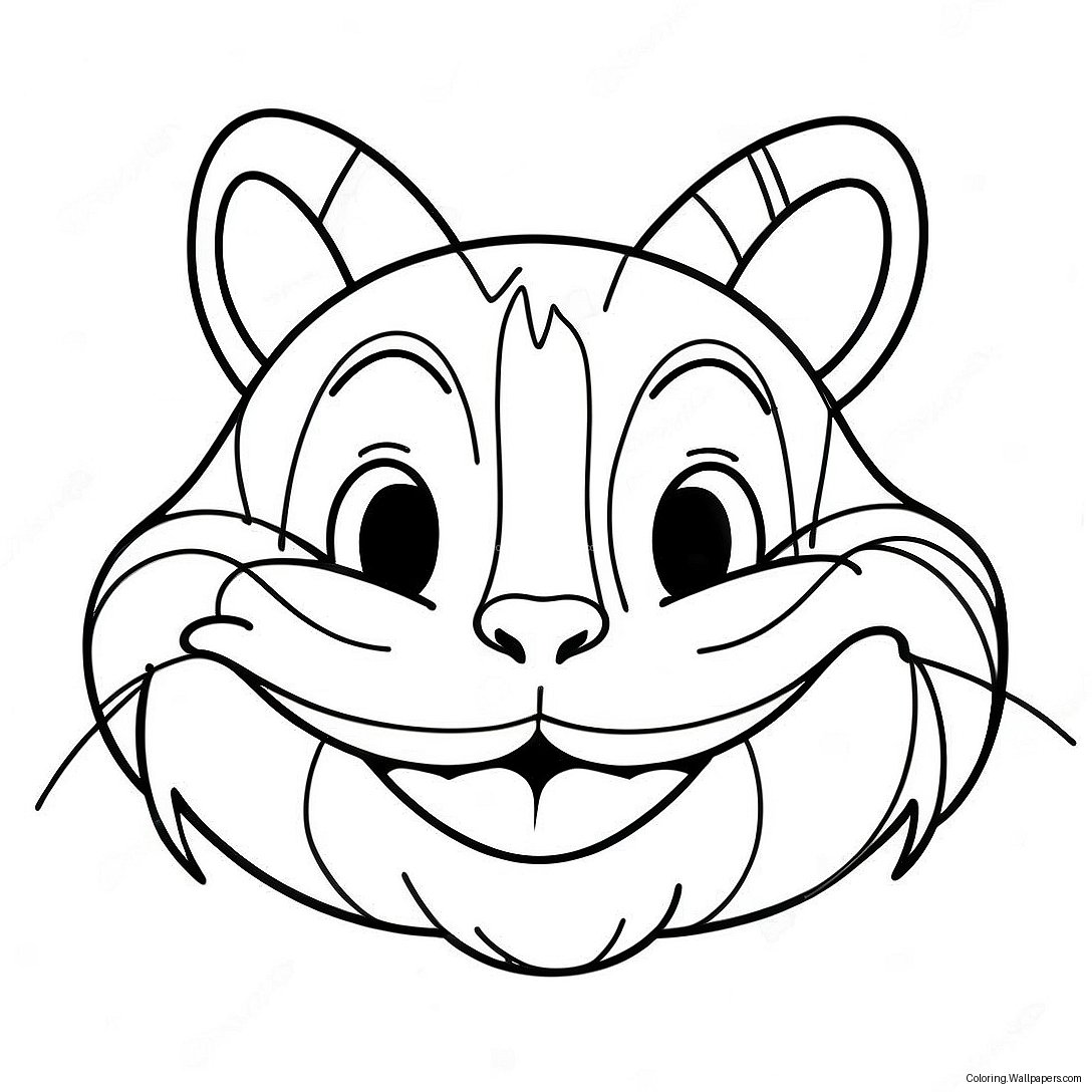 Cheshire Cat Grinning Coloring Page 37770