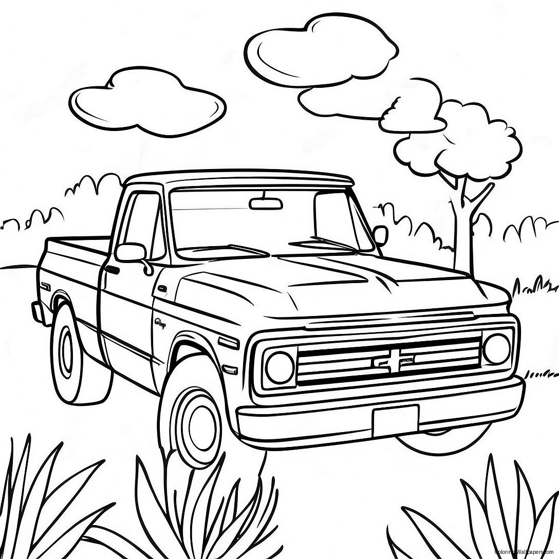 Chevy C10 Classic Truck Coloring Page 37457