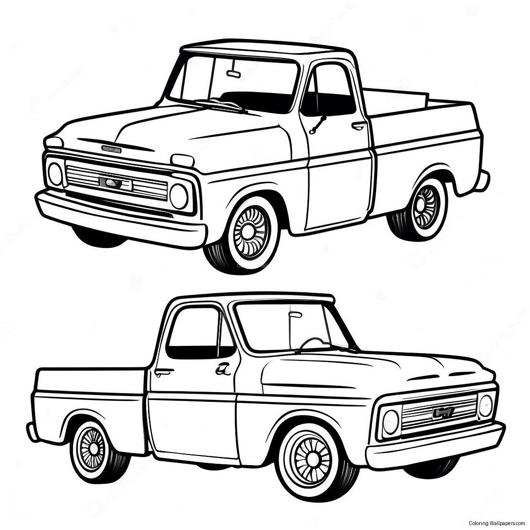 Chevy C10 Classic Truck Coloring Page 37458