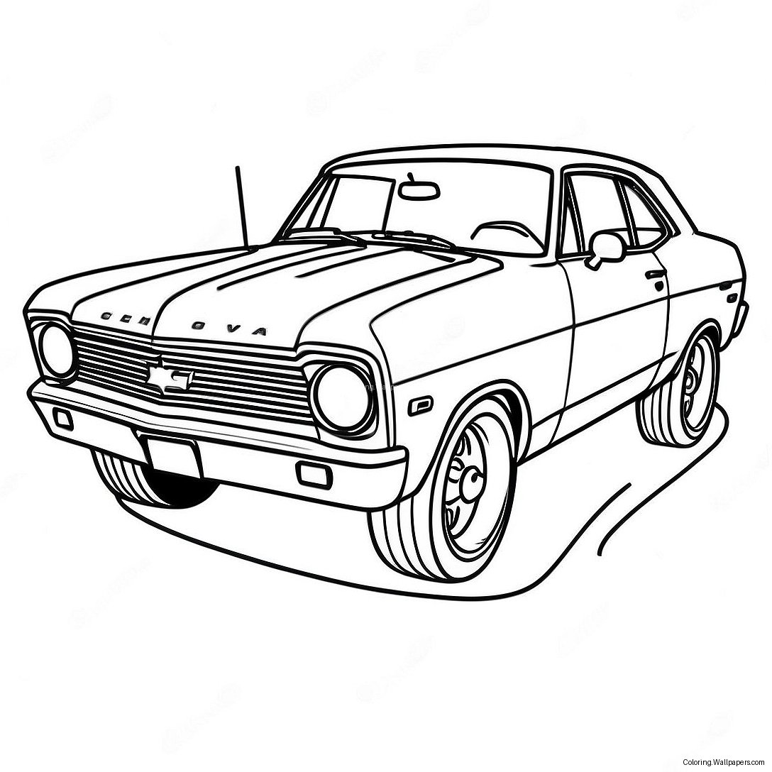 Раскраска Классического Автомобиля Chevy Nova 41521