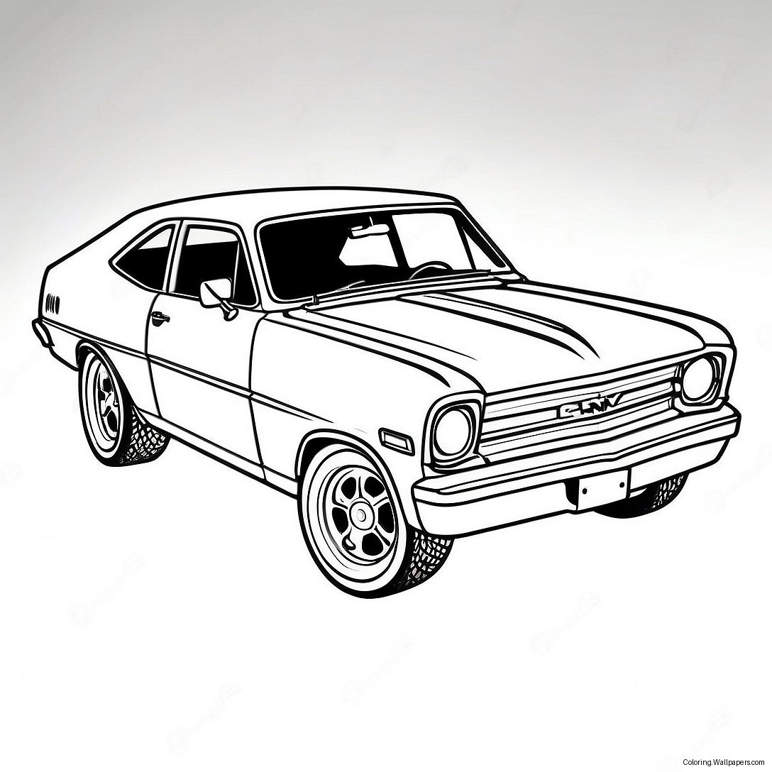 Раскраска Классического Автомобиля Chevy Nova 41523