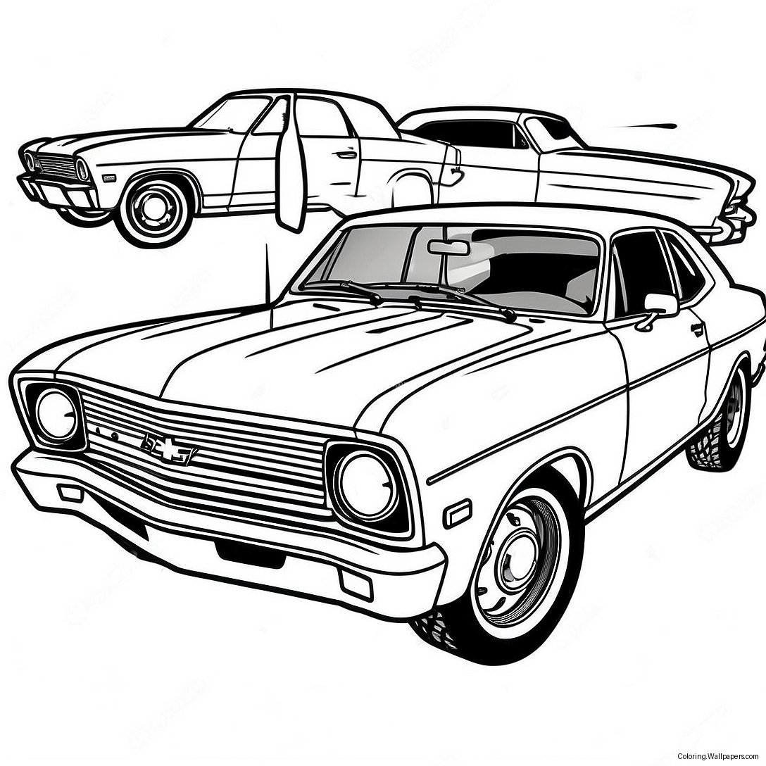 Pagina Da Colorare Della Chevy Nova Auto Classica 41524