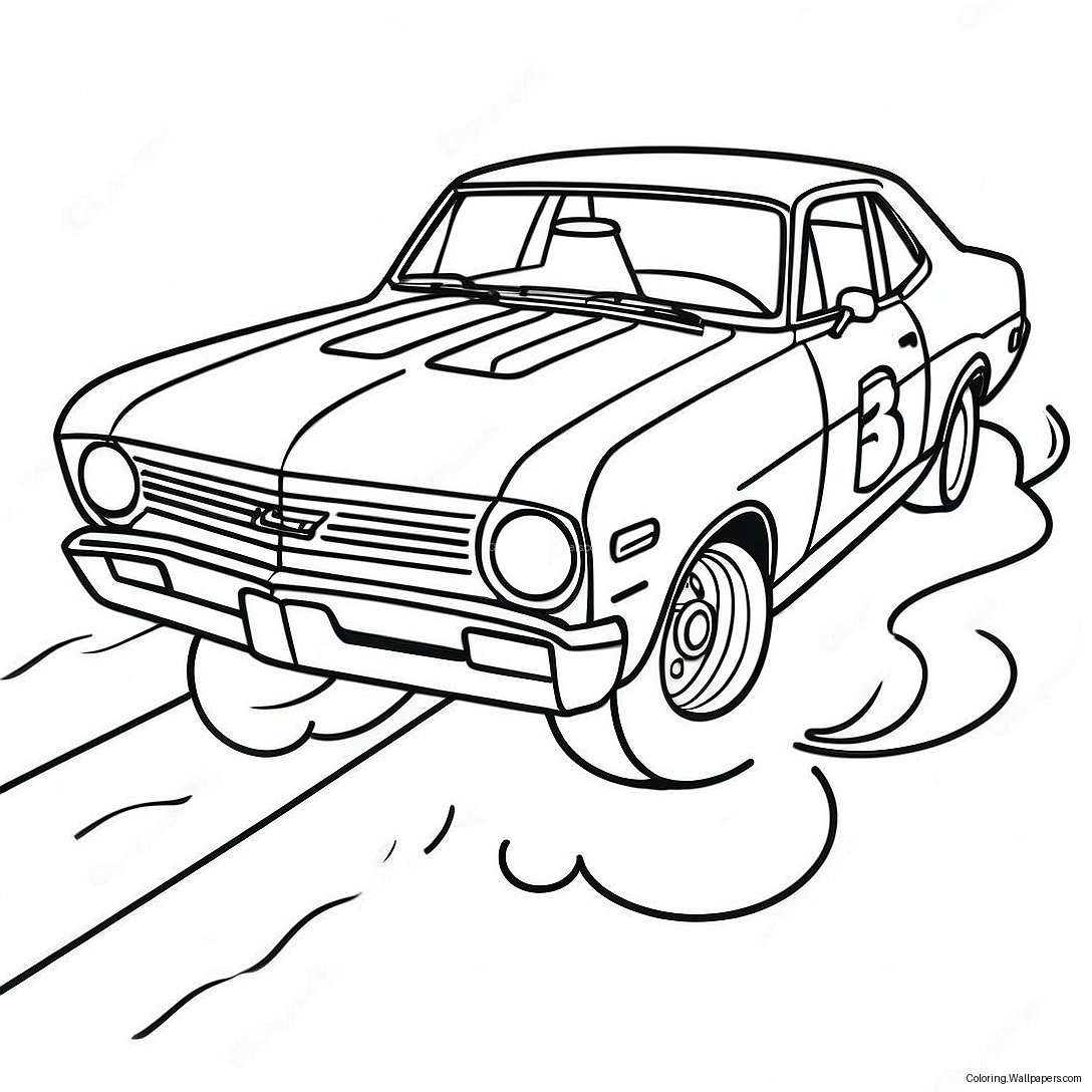 Page À Colorier De La Course De Chevy Nova 41526