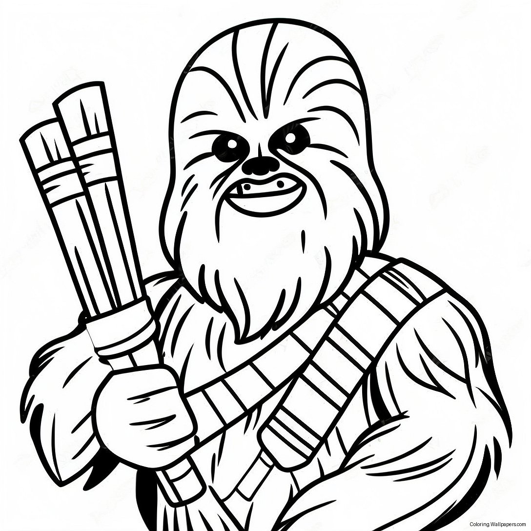 Chewbacca Mit Blaster Ausmalbild 15079