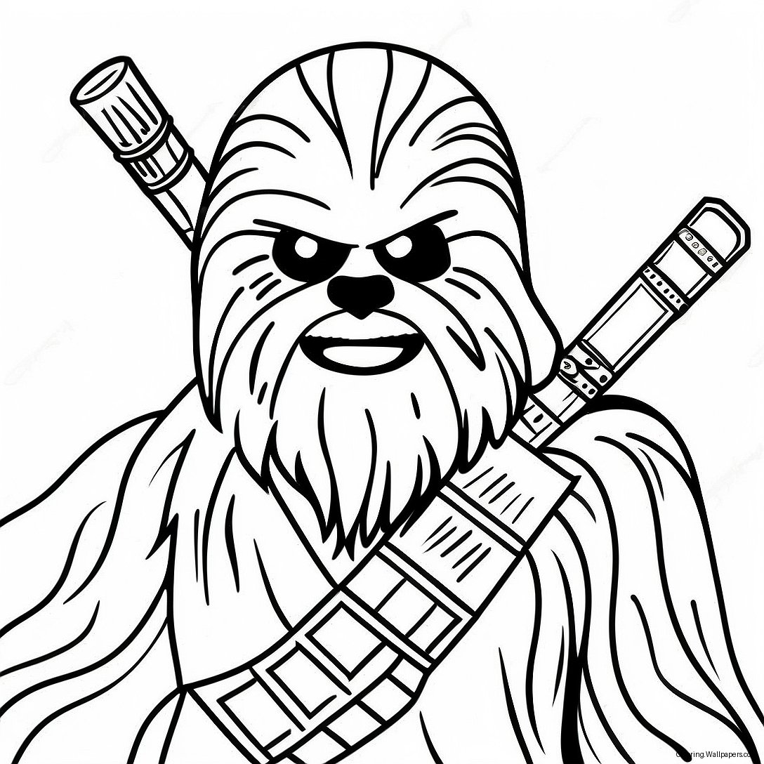 Página Para Colorir Do Chewbacca Com Arco E Flecha 15080