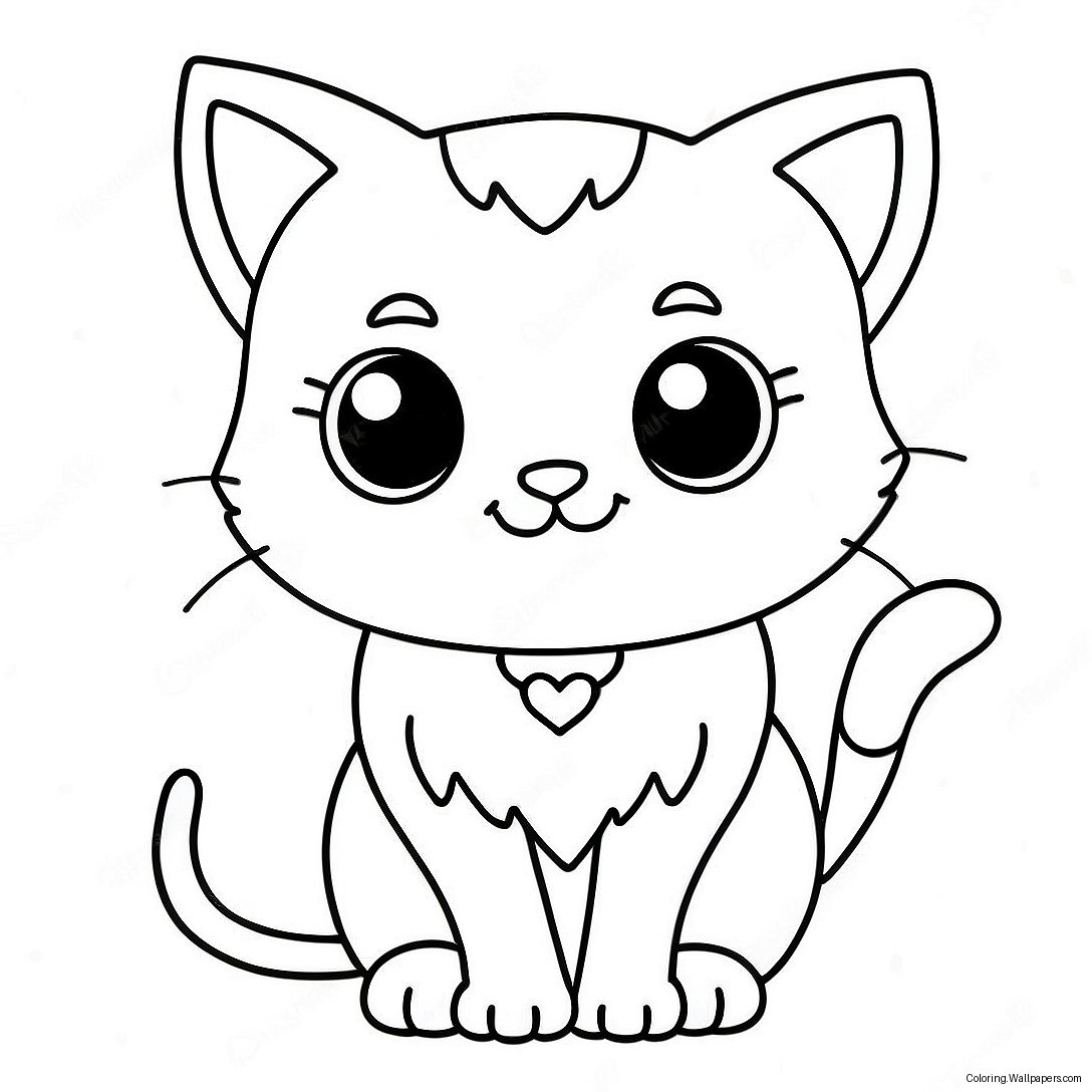 Pagina Da Colorare Gatto Chibi 10617