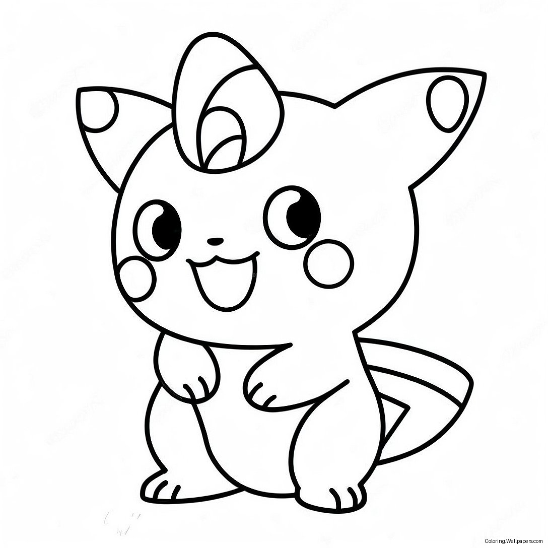 Chibi Pokemon Färgläggningssida 22726