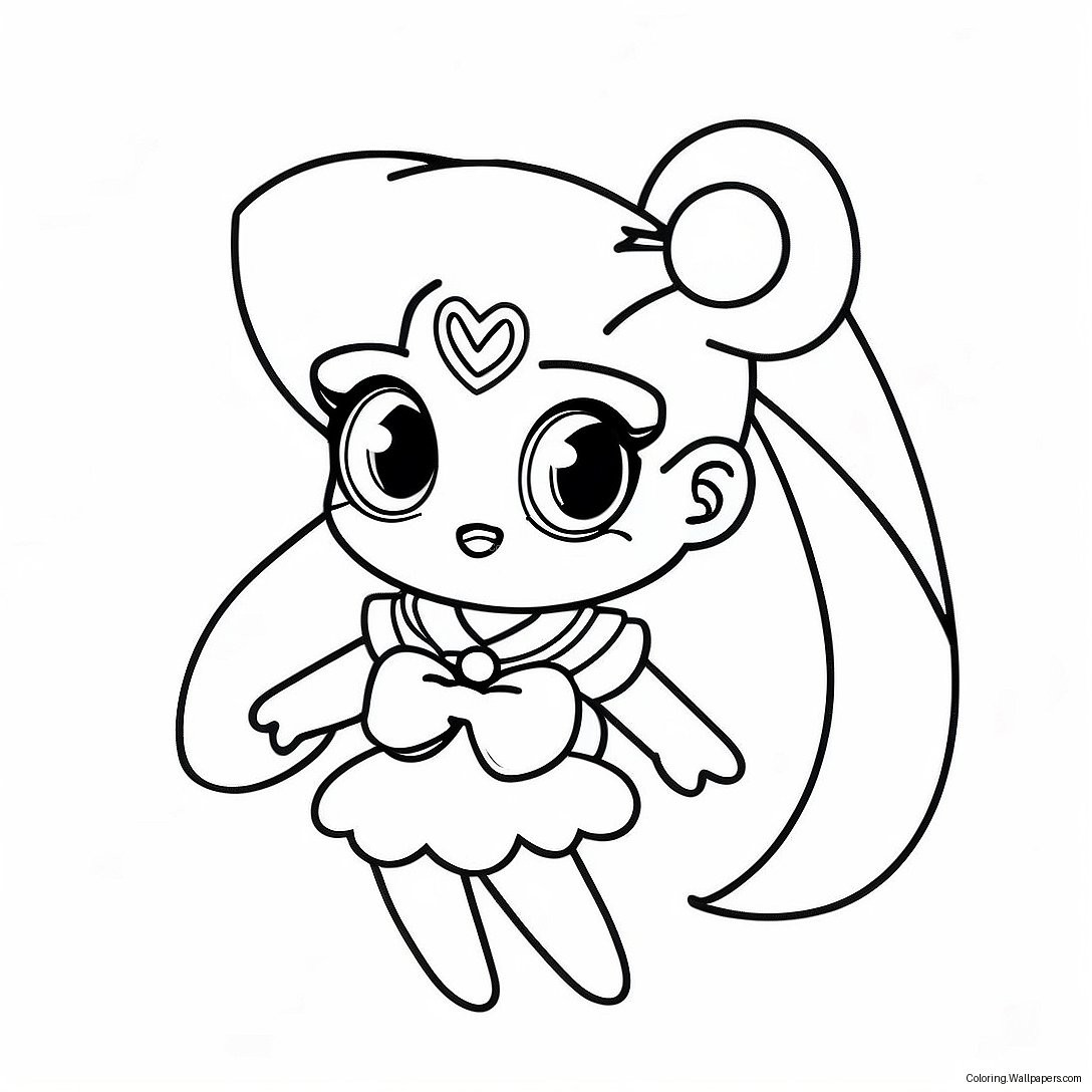 Chibi Sailor Moon Coloring Page 45453