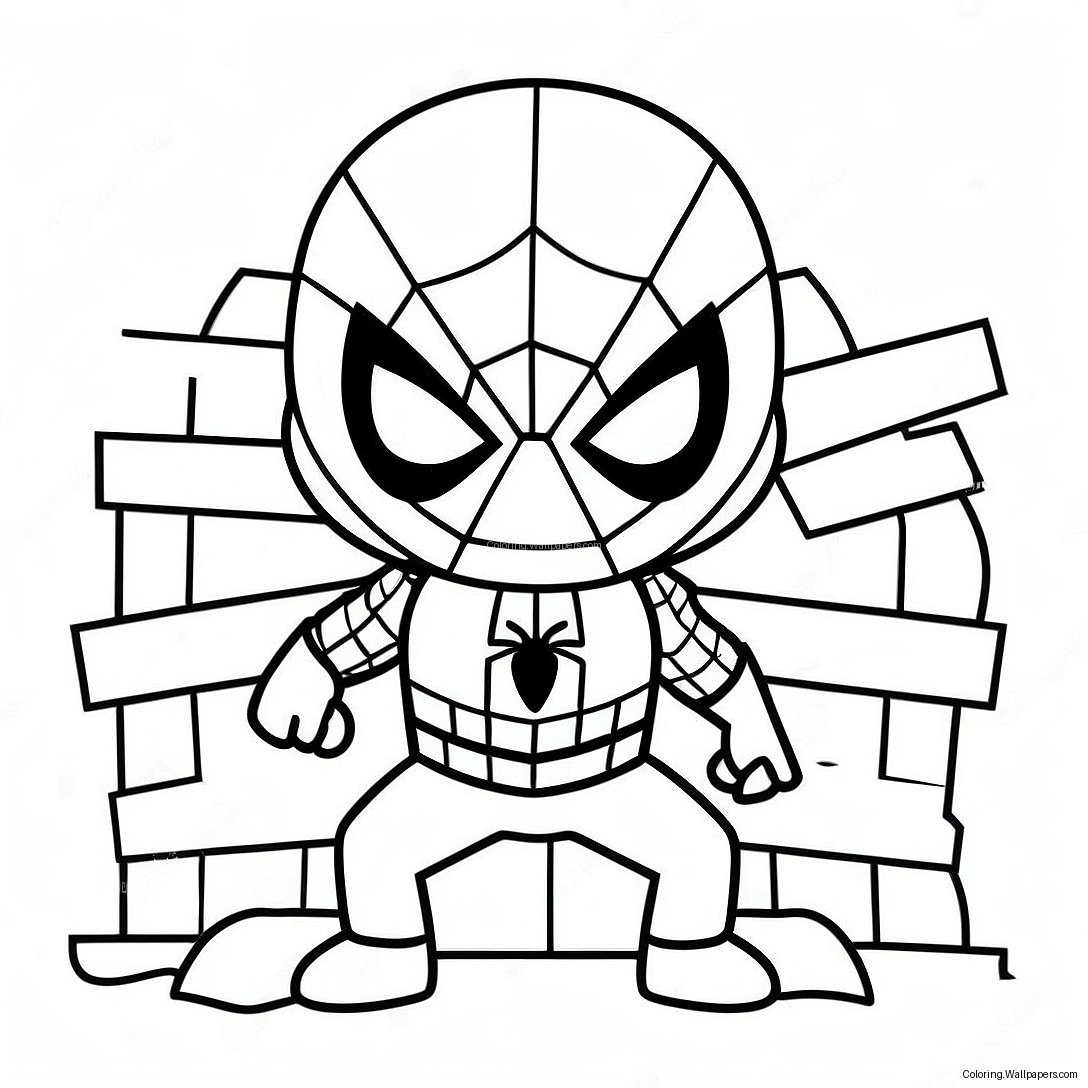 Chibi Spiderman Värittämissivu 29702