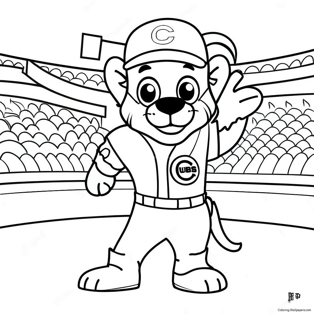 Chicago Cubs Mascot Coloring Page 15985