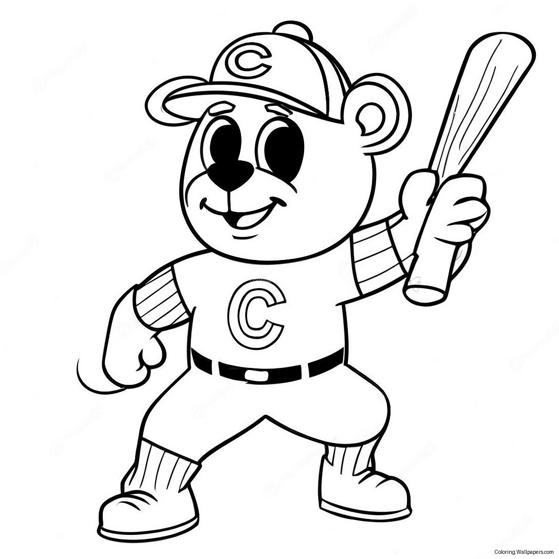 Chicago Cubs Mascot Coloring Page 15986