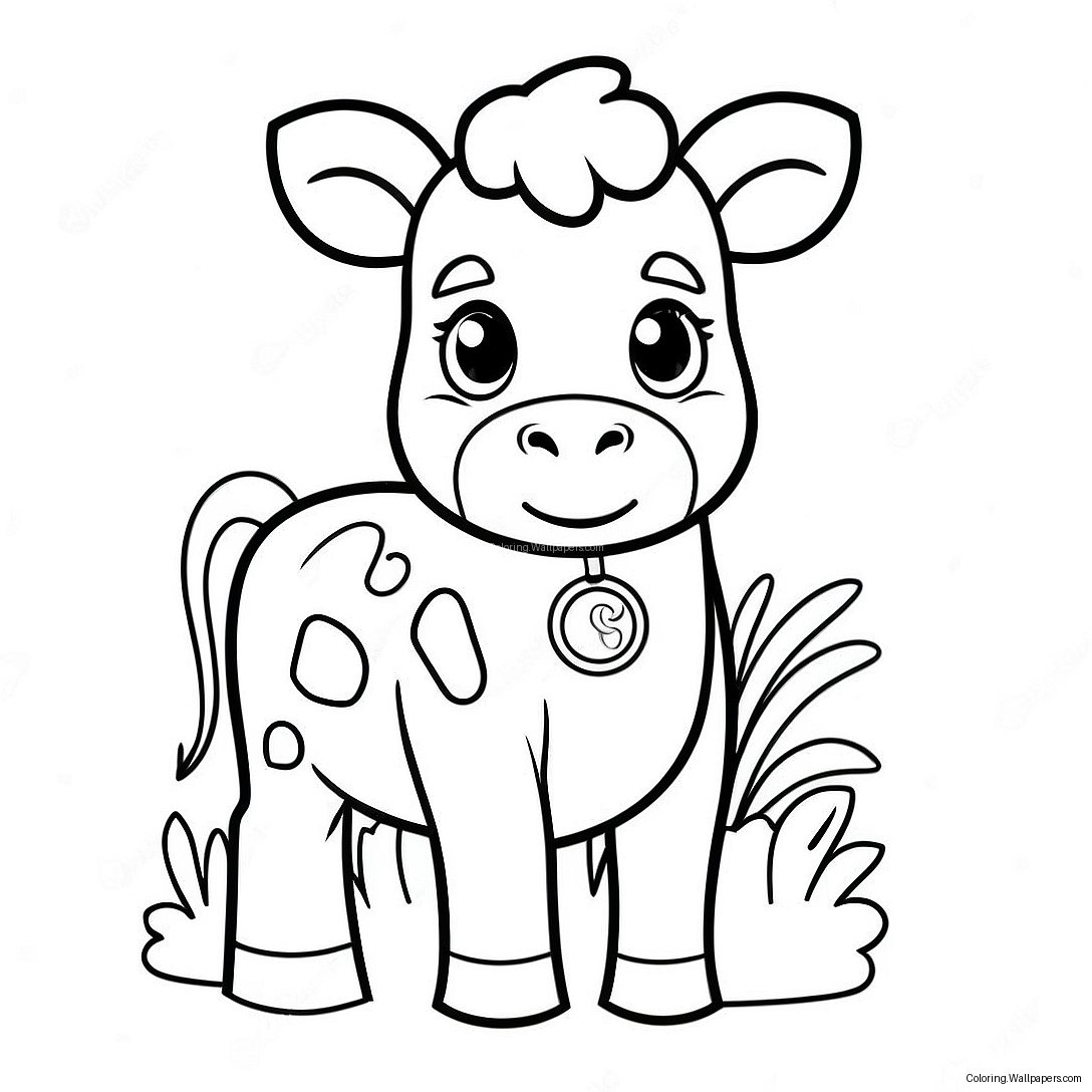 Chick-Fil-A Cow Mascot Coloring Page 43303