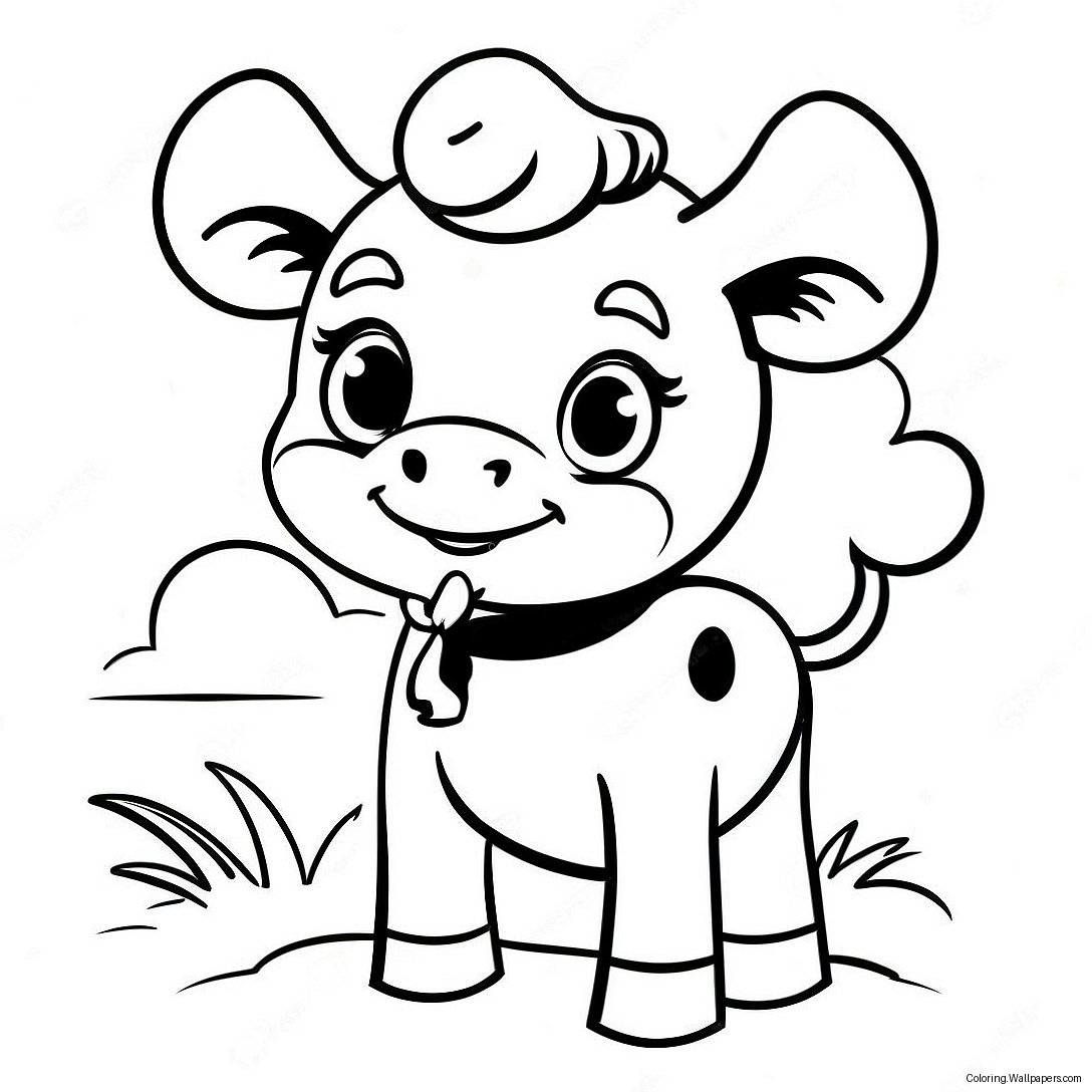 Chick-Fil-A Cow Mascot Coloring Page 43304