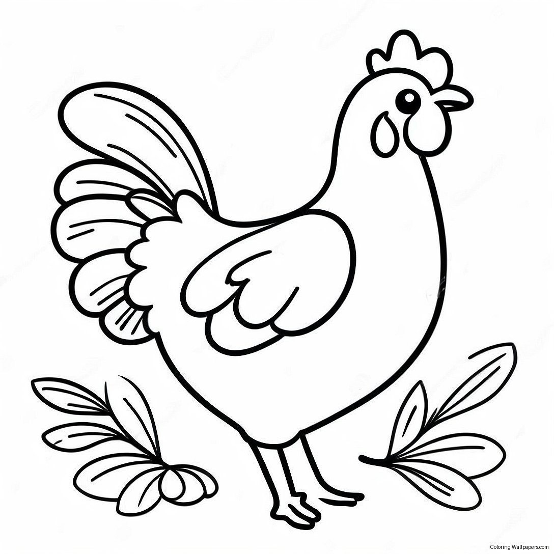 Pagina Da Colorare Di Pollo 30003