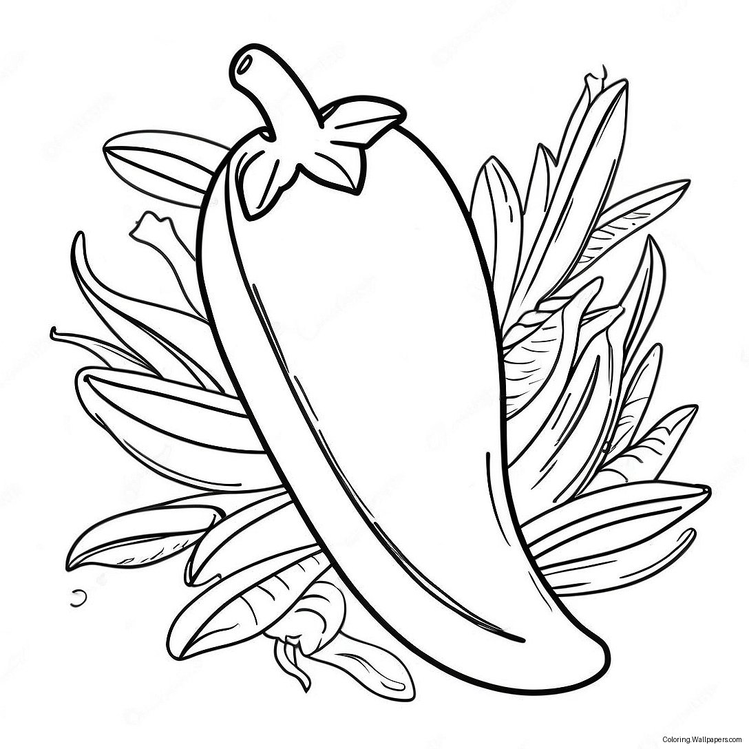 Chili Pepper Coloring Page 29510