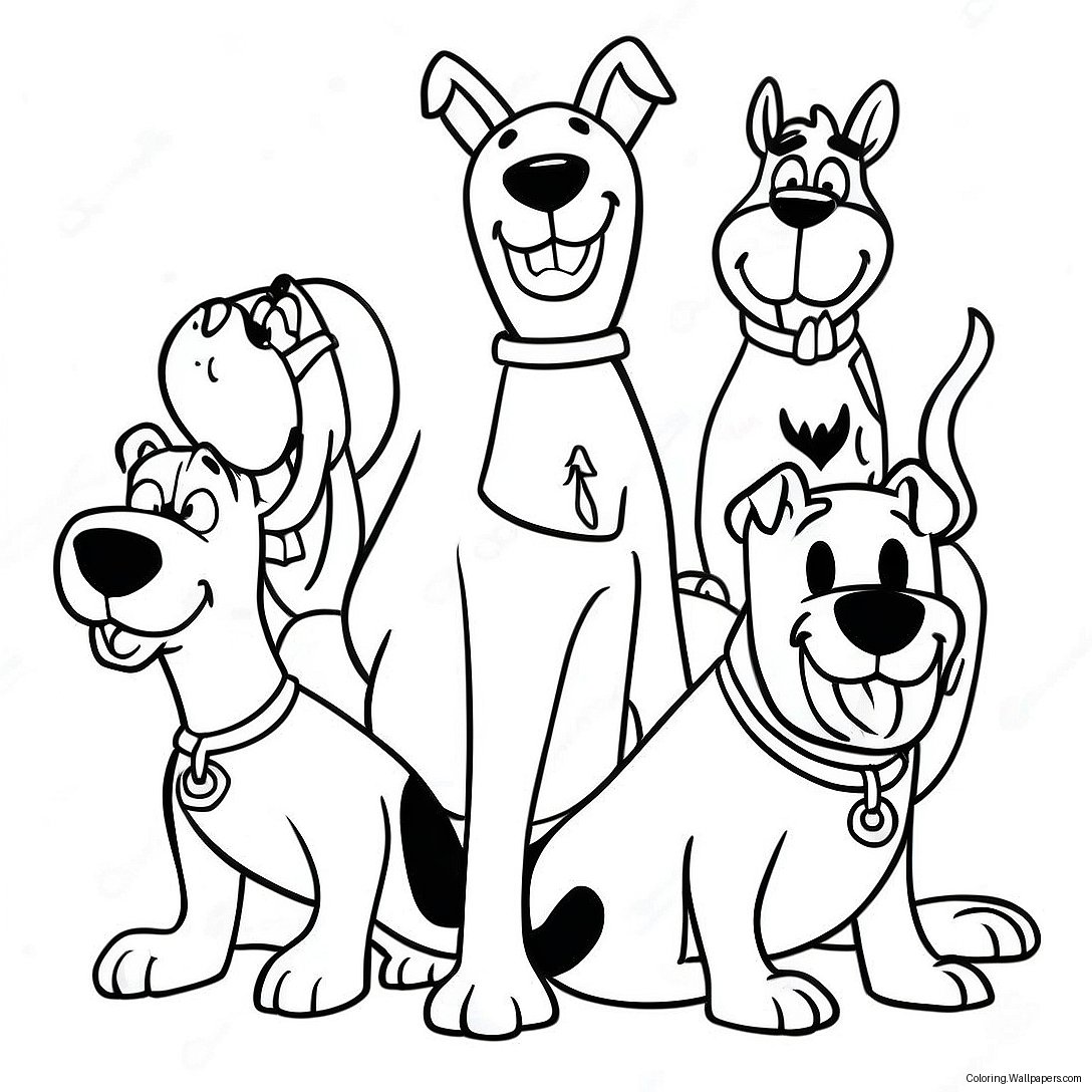 Chill Scooby Doo With Friends Coloring Page 31217