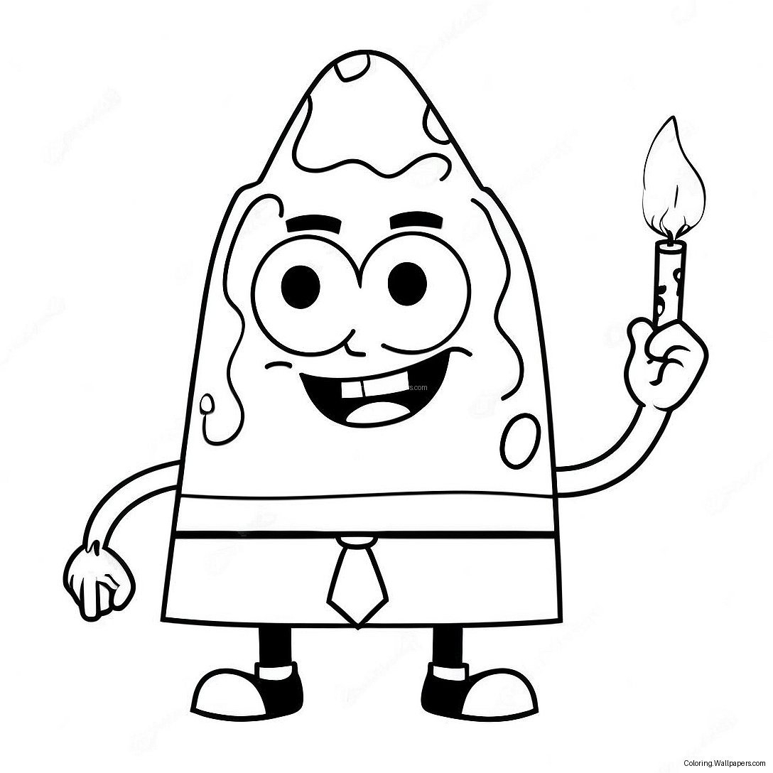 Chill Spongebob Mit Einem Joint Ausmalbild 24761