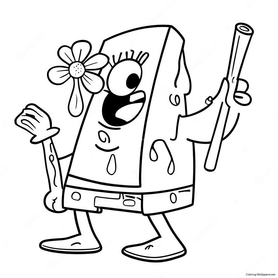 Chill Spongebob With A Joint Coloring Page 24763