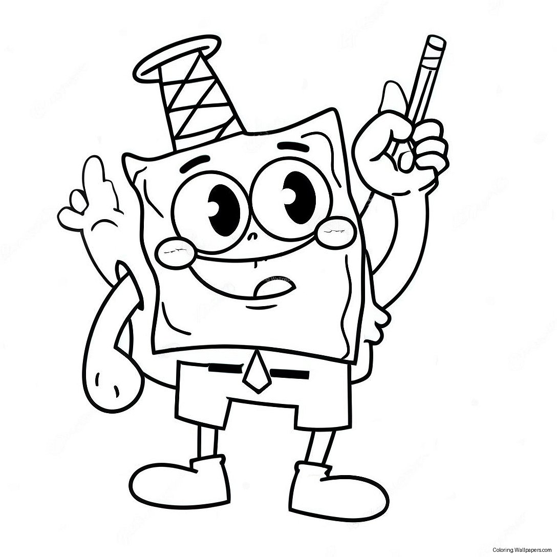 Chill Spongebob With A Joint Coloring Page 24764