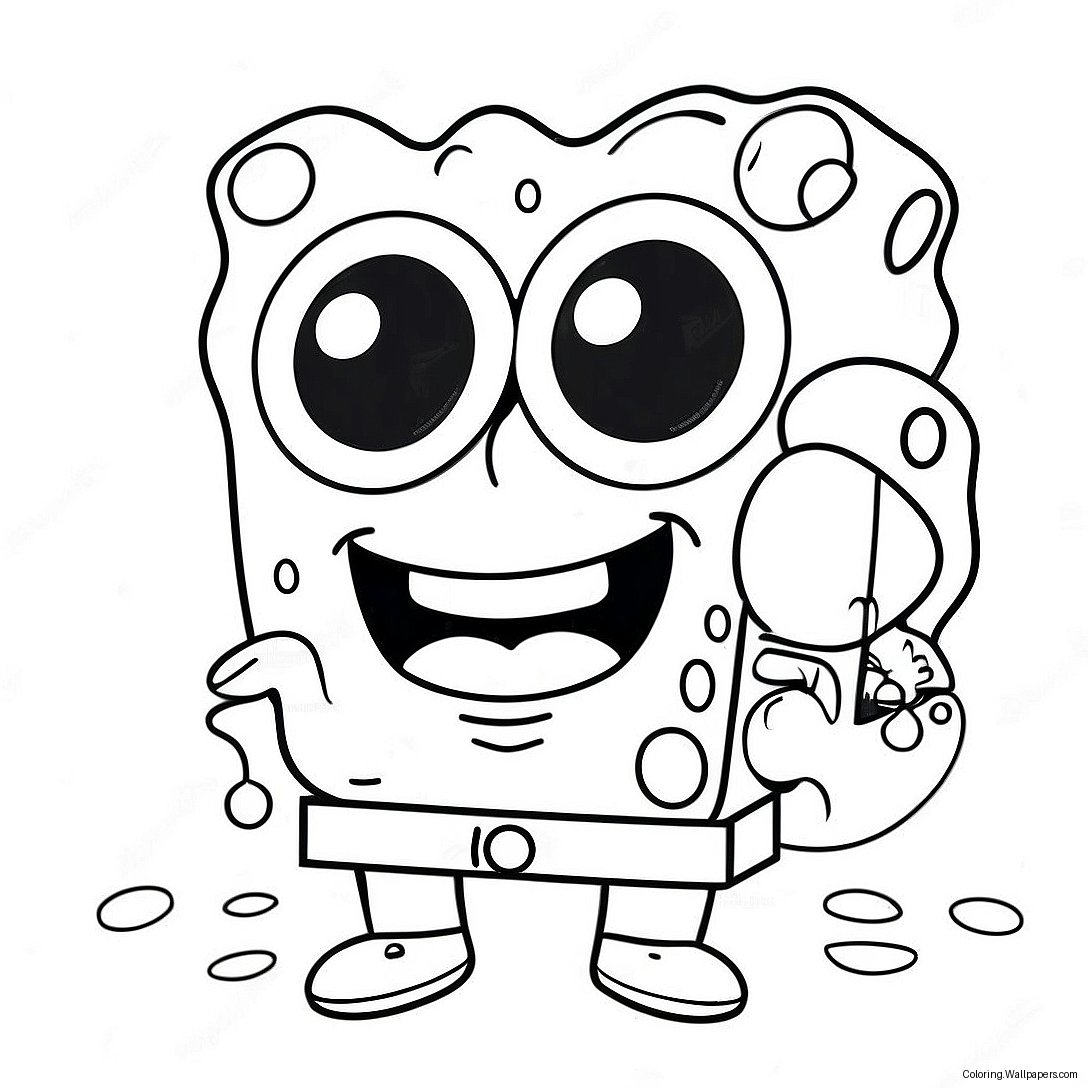 Chill Spongebob Met Zonnebril Kleurplaat 52630