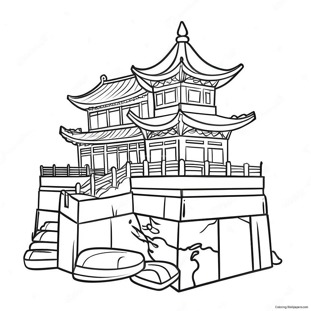 China Landmark Coloring Page 37494