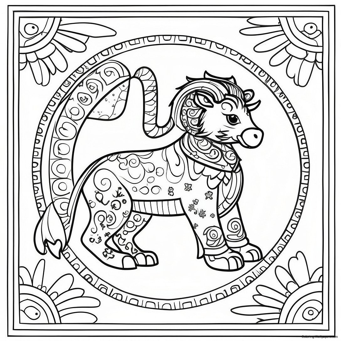 Página Para Colorear Del Zodiaco Chino 11273