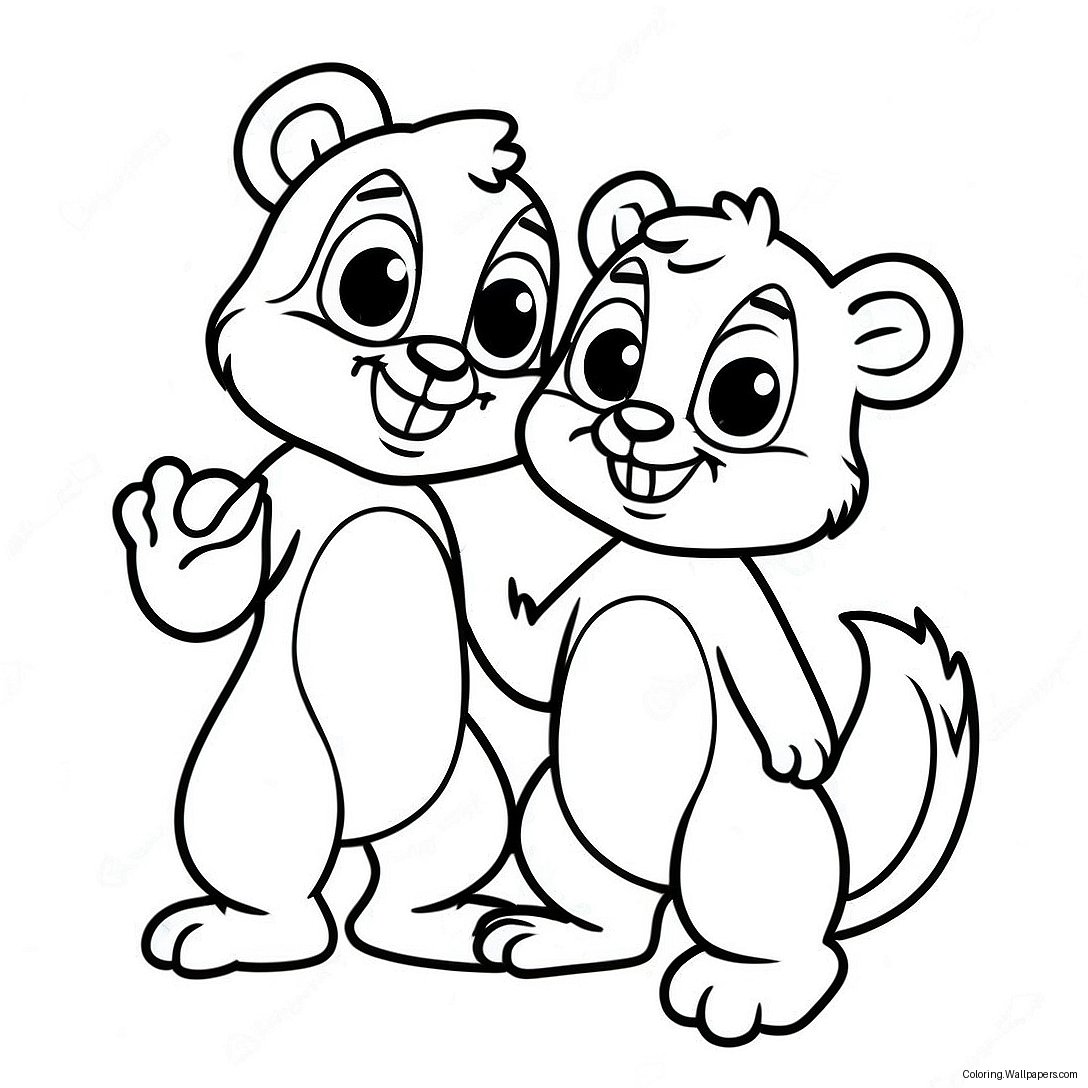 Página Para Colorear De Chip Y Dale 7754