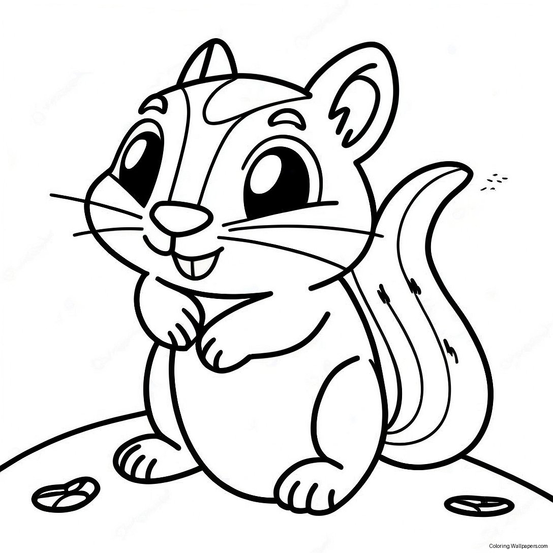 Chipmunk Coloring Page 18675