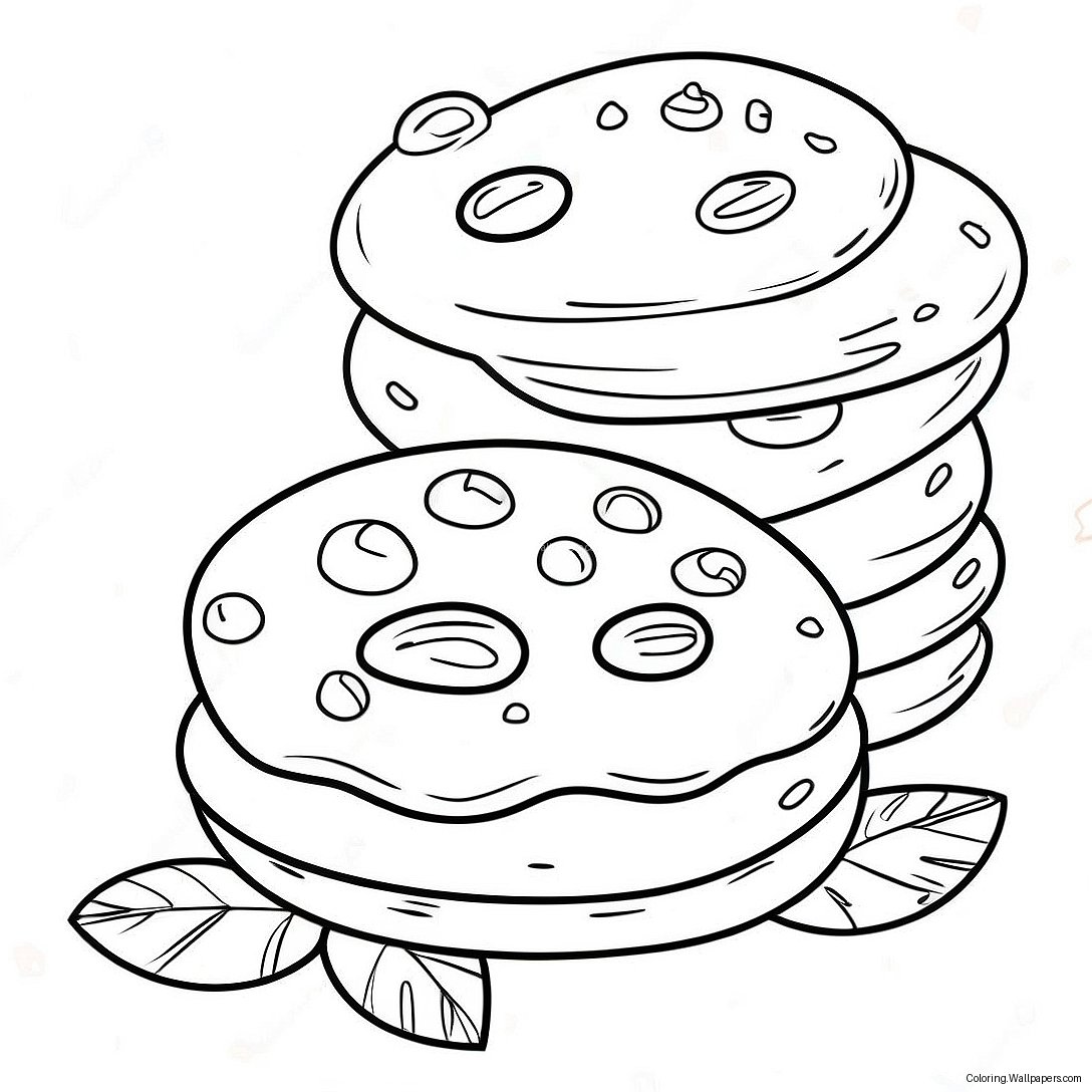 Chocolate Chip Cookie Coloring Page 26825