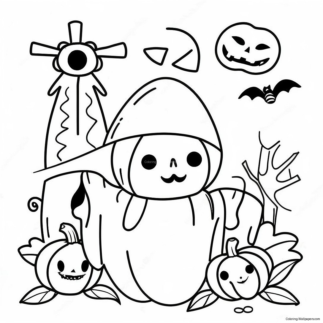 クリスチャンのハロウィンのぬりえページ 11337