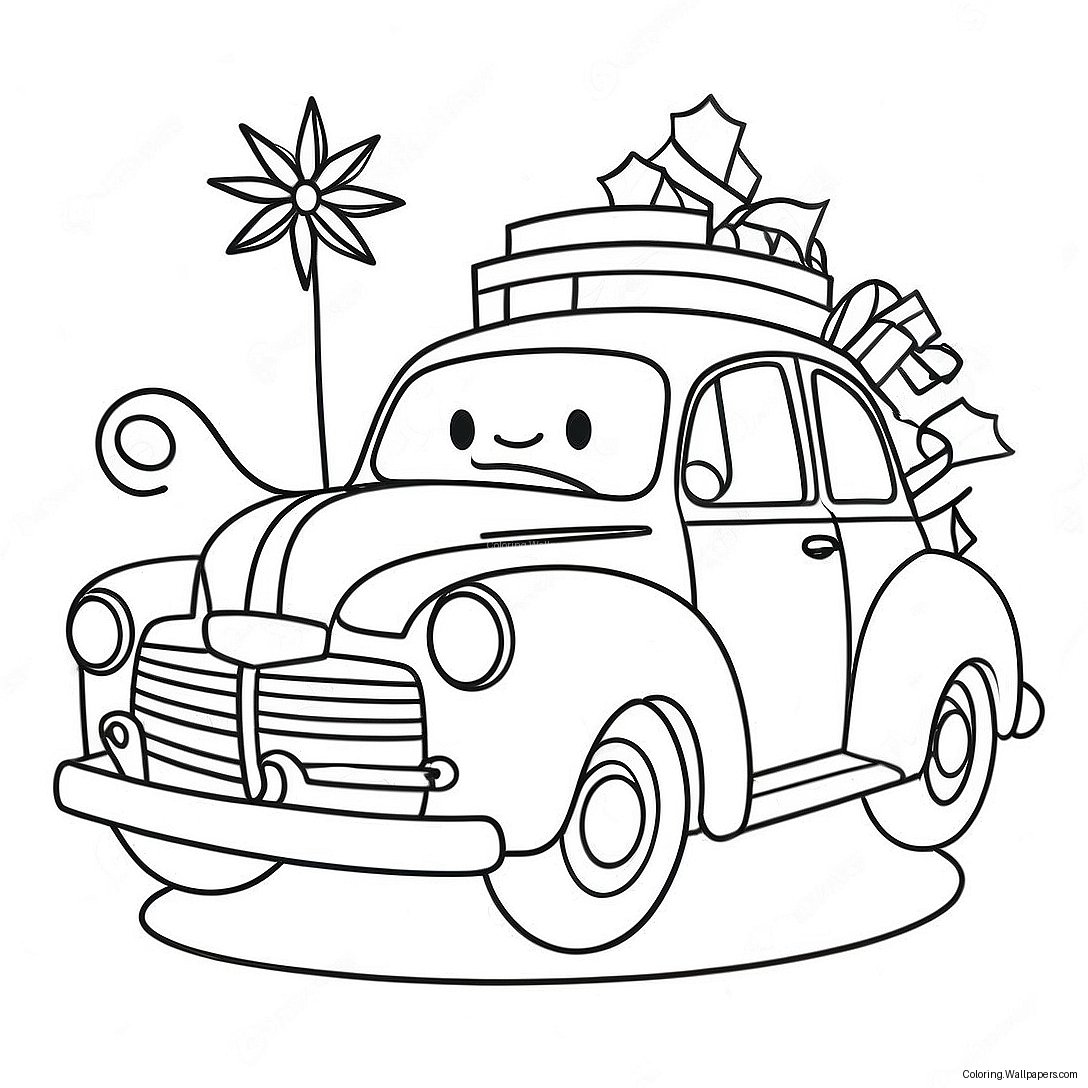 Página Para Colorir De Carro De Natal 41823