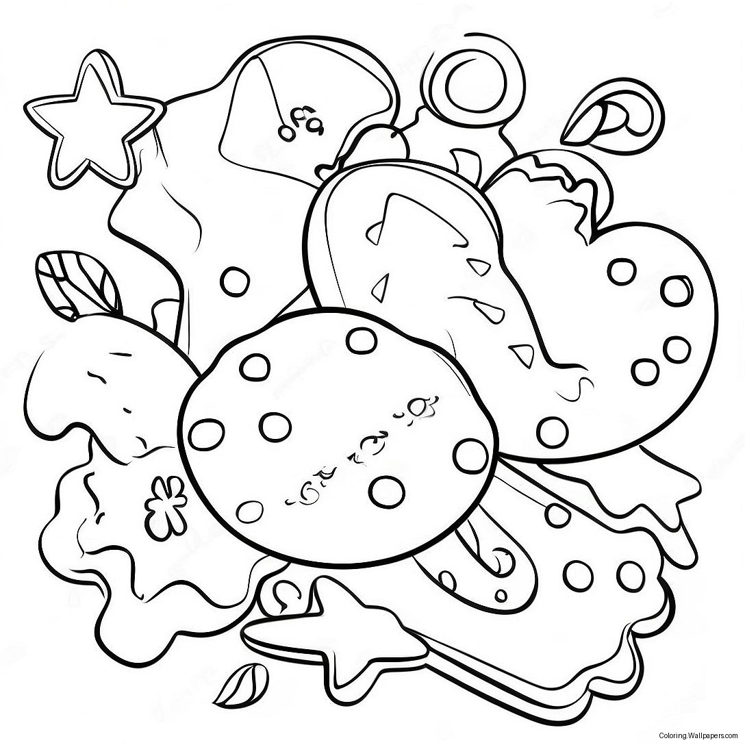 Christmas Cookies Coloring Page 4883